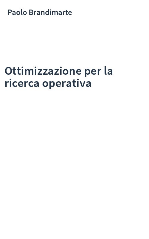 Ottimizzazione per la ricerca operativa