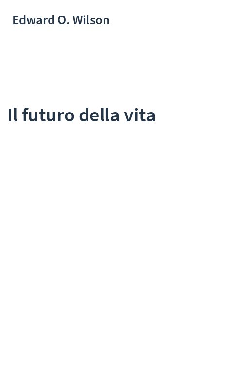 Il futuro della vita