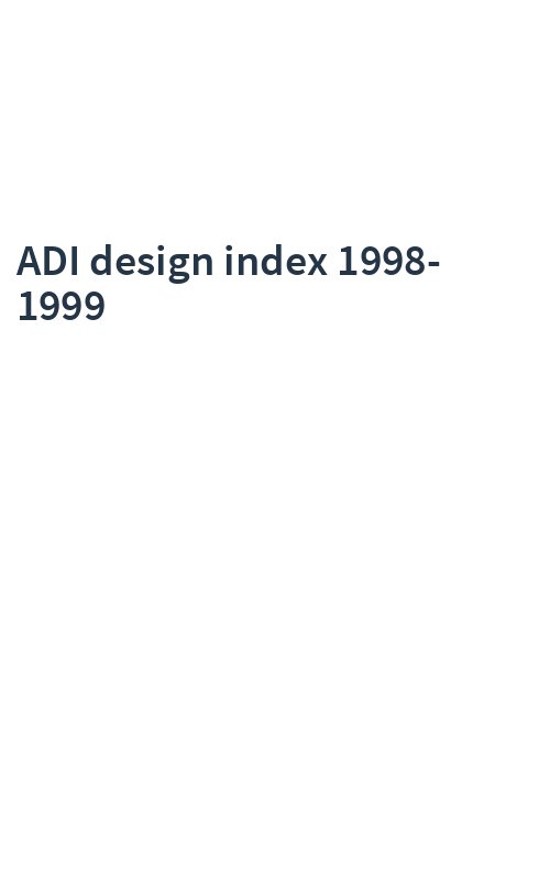 ADI design index 1998-1999