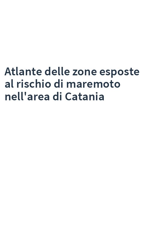 Atlante delle zone esposte al rischio di maremoto nell'area di Catania