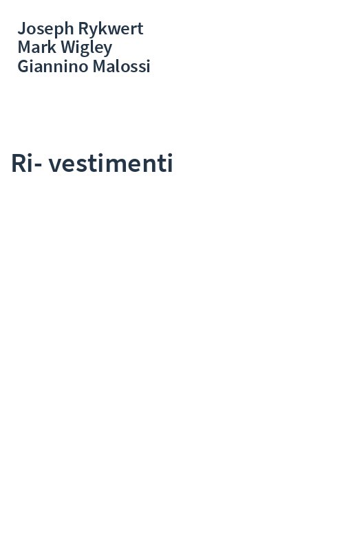 Ri-vestimenti