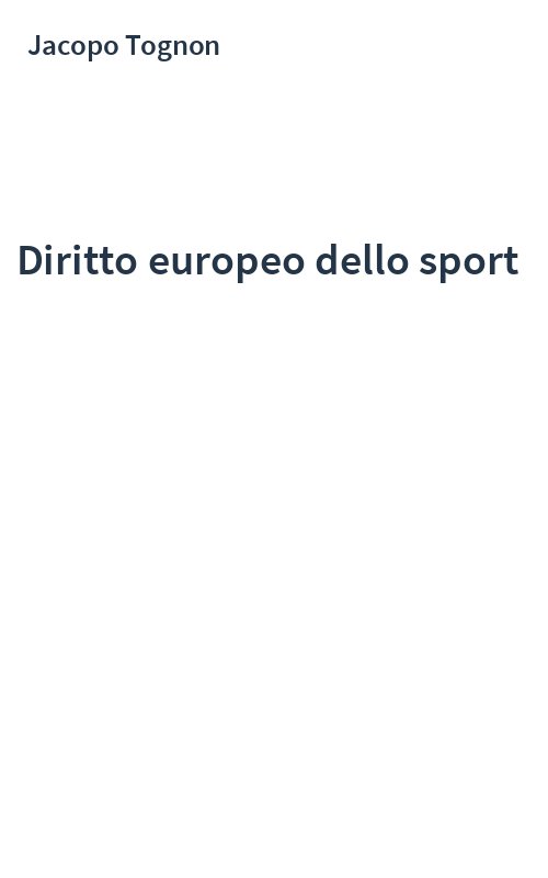 Diritto europeo dello sport
