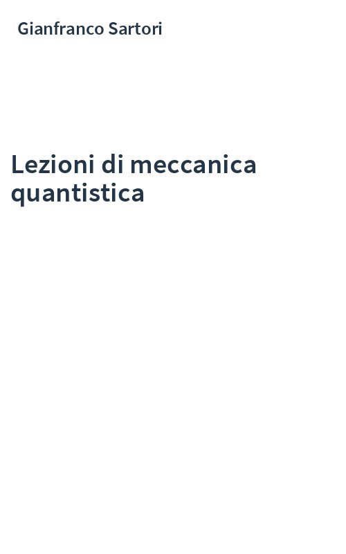 Lezioni di meccanica quantistica