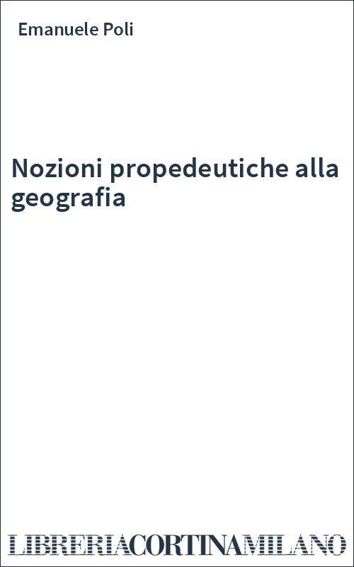 Nozioni propedeutiche alla geografia
