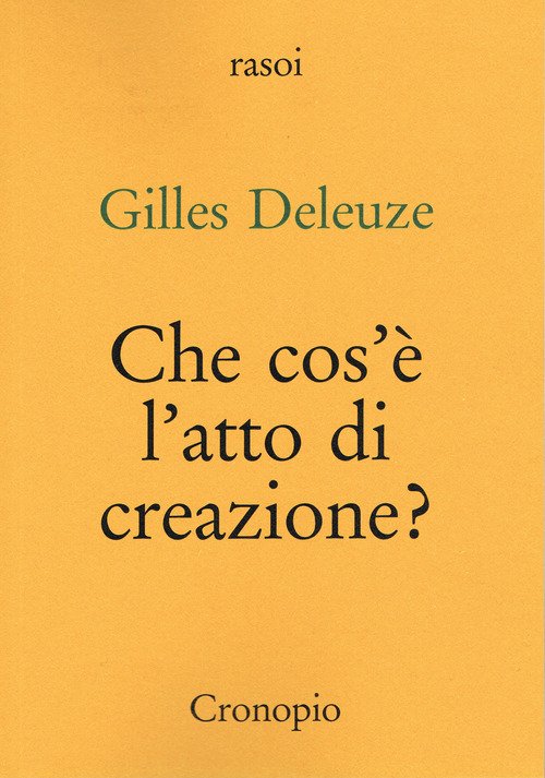Che cos'è l'atto di creazione?