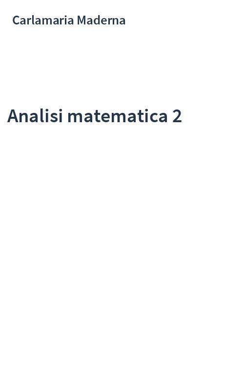 Analisi matematica 2