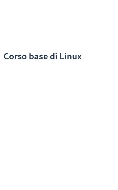 Corso base di Linux