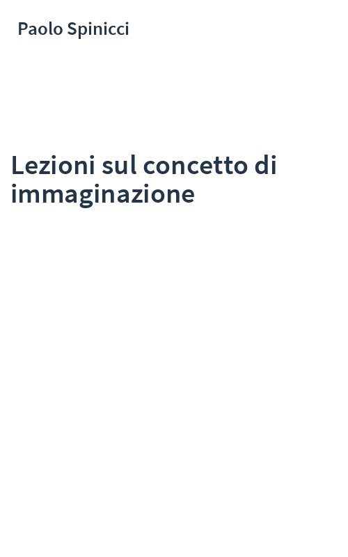 Lezioni sul concetto di immaginazione