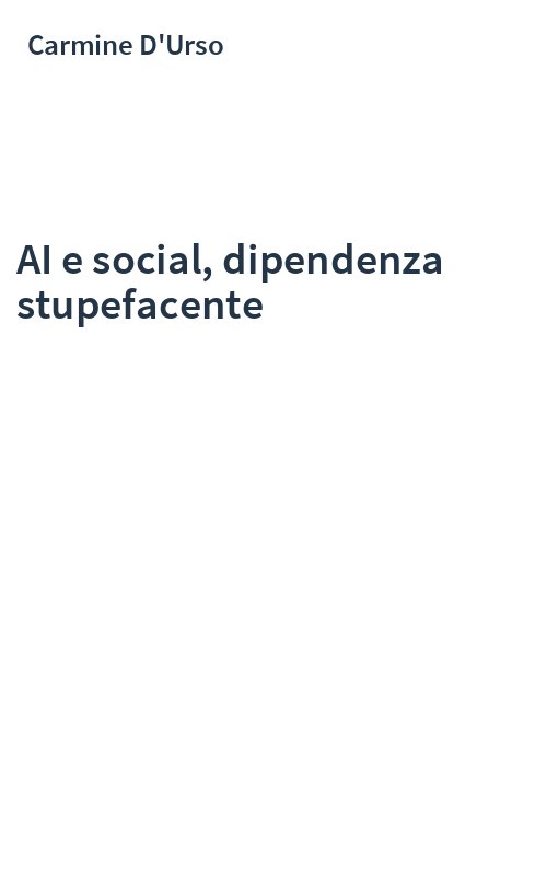 AI e social, dipendenza stupefacente