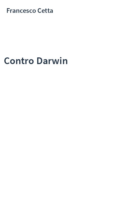 Contro Darwin