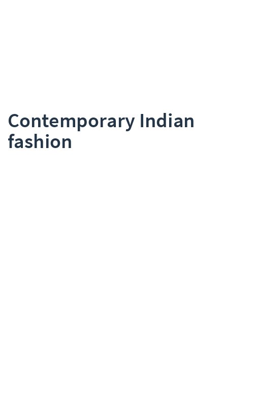 Contemporary Indian fashion