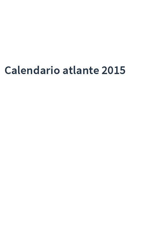 Calendario atlante 2015