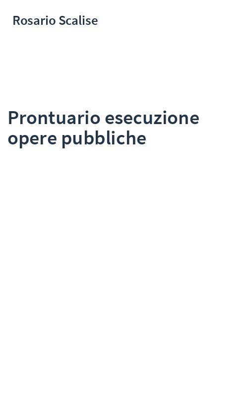 Prontuario esecuzione opere pubbliche