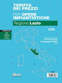 Tariffa dei prezzi per opere impiantistiche 2022. Regione Lazio