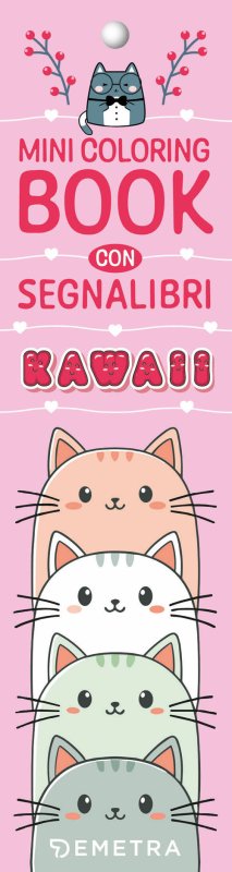 Kawaii. Segnalibro da colorare