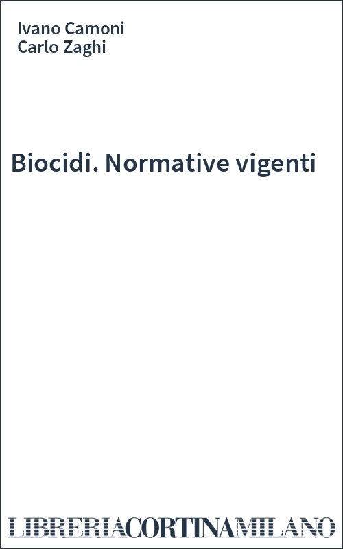 Biocidi. Normative vigenti