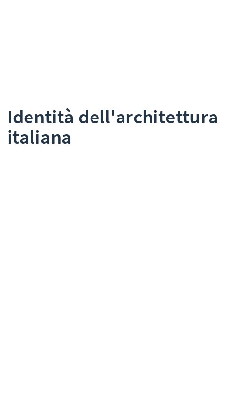 Identità dell'architettura italiana