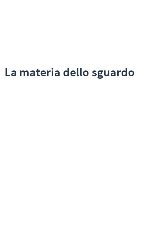 La materia dello sguardo