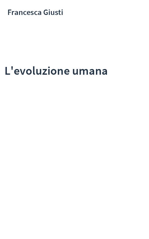 L'evoluzione umana
