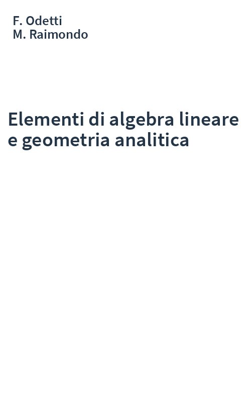 Elementi di algebra lineare e geometria analitica