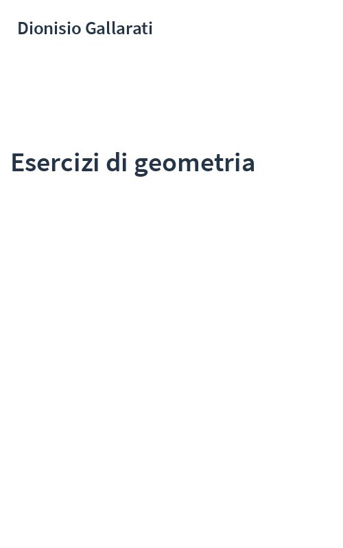 Esercizi di geometria