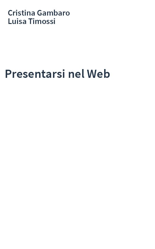 Presentarsi nel Web