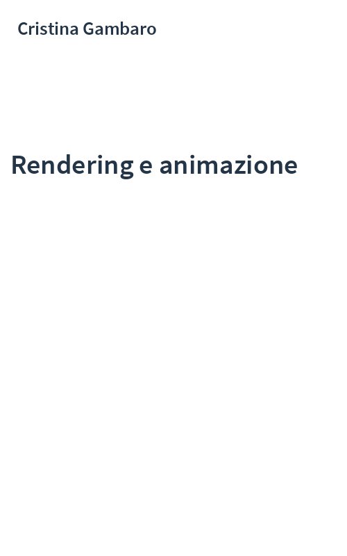 Rendering e animazione