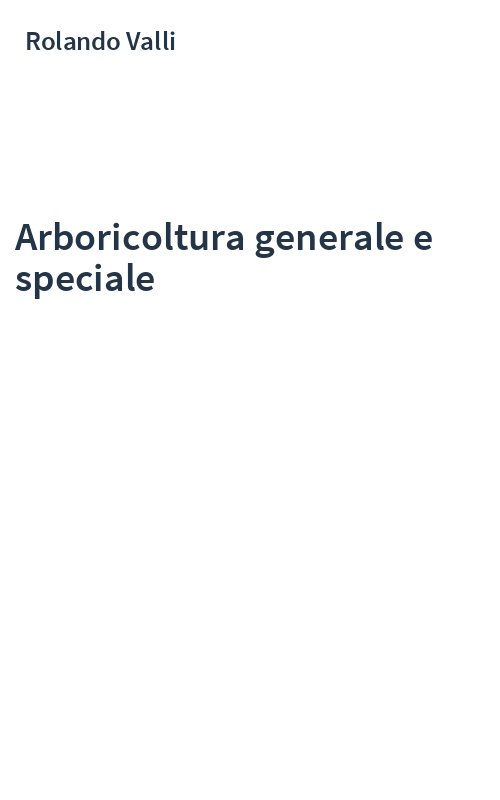 Arboricoltura generale e speciale