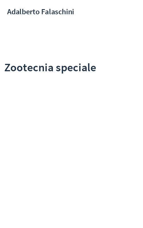 Zootecnia speciale