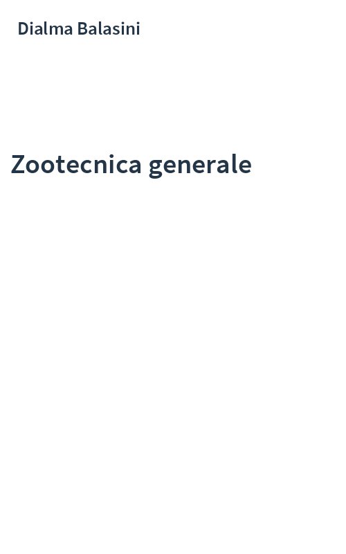 Zootecnica generale