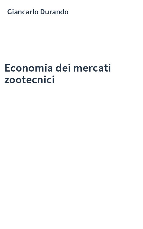 Economia dei mercati zootecnici