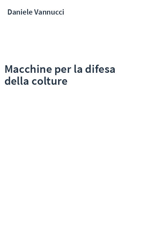 Macchine per la difesa della colture