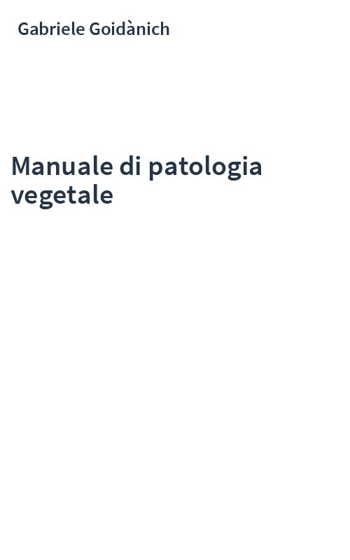 Manuale di patologia vegetale