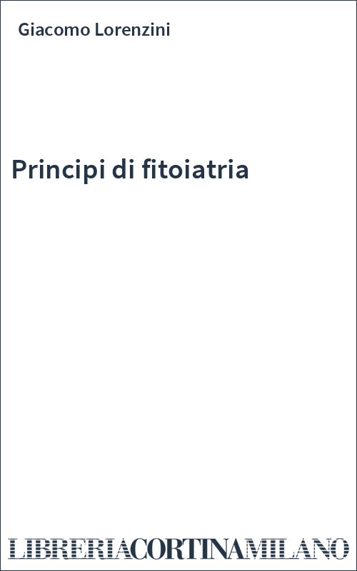 Principi di fitoiatria