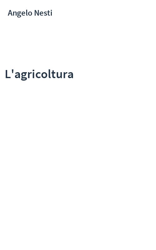 L'agricoltura