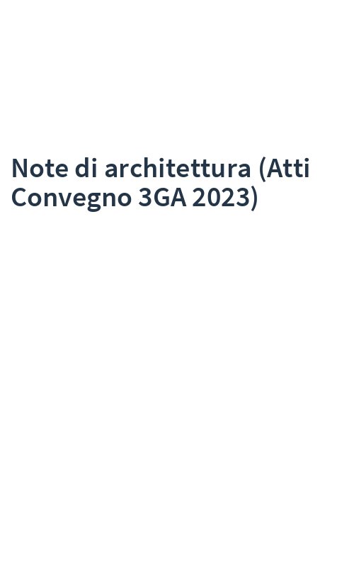 Note di architettura (Atti Convegno 3GA 2023)