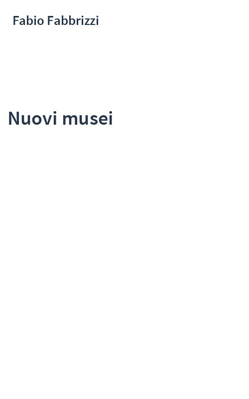 Nuovi musei