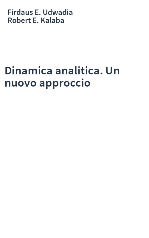 Dinamica analitica. Un nuovo approccio