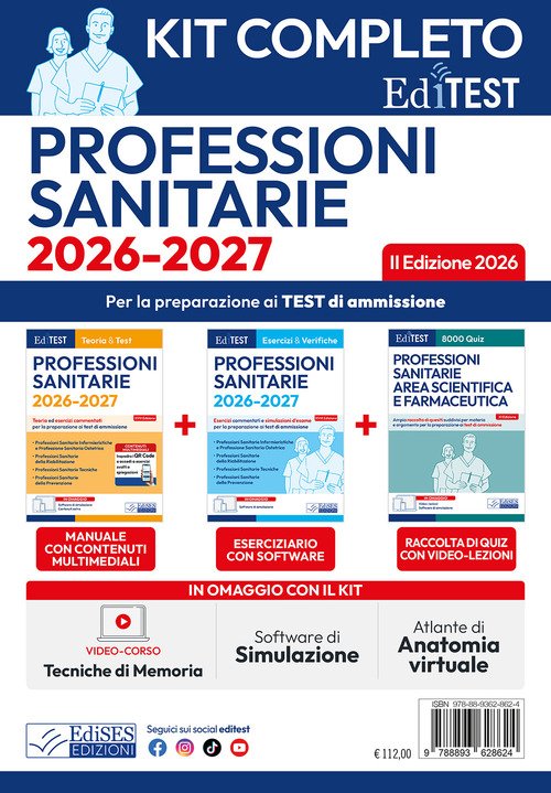 EdiTest. Kit test professioni sanitarie completo