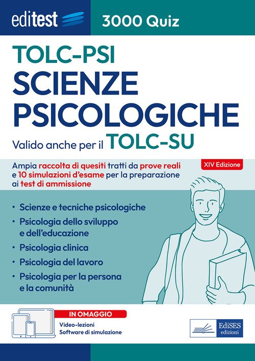 EdiTEST. Scienze psicologiche. 3000 Quiz. Ampia raccolta di quiz tratti da prove reali e 10 simulazioni per la preparazione ai test di ammissione