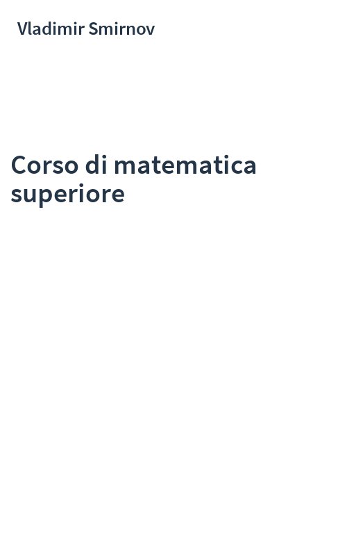 Corso di matematica superiore