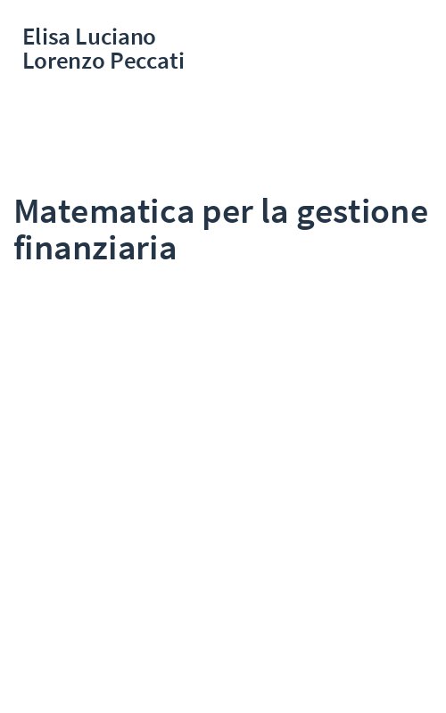 Matematica per la gestione finanziaria
