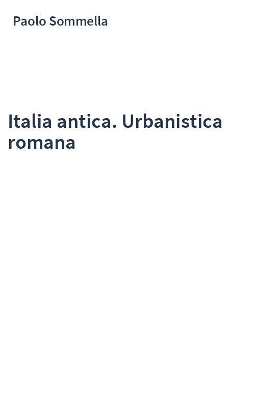 Italia antica. Urbanistica romana