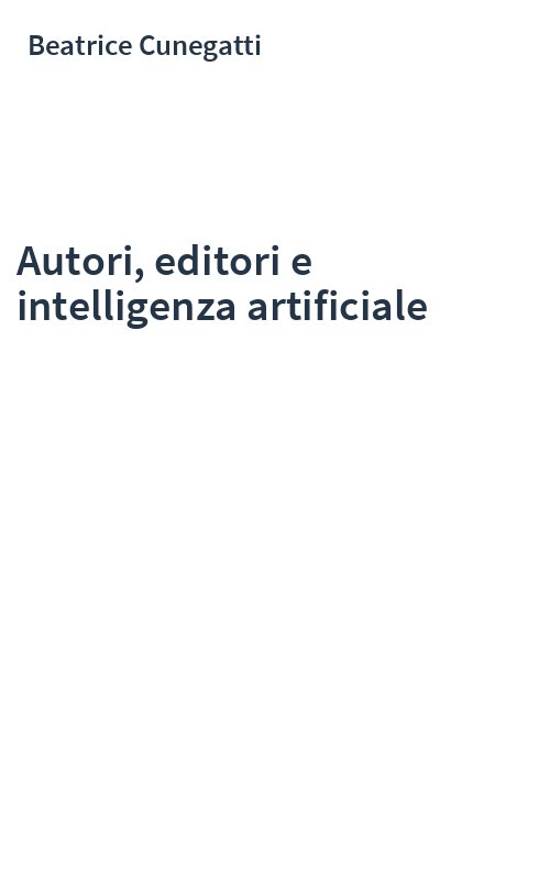 Autori, editori e intelligenza artificiale