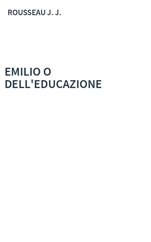 EMILIO O DELL'EDUCAZIONE