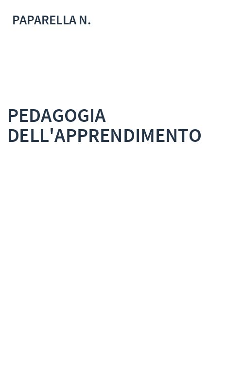 PEDAGOGIA DELL'APPRENDIMENTO