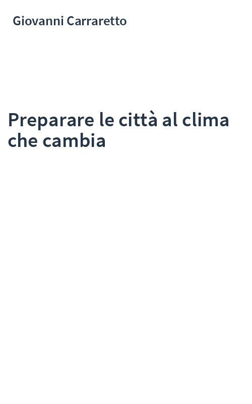 Preparare le città al clima che cambia