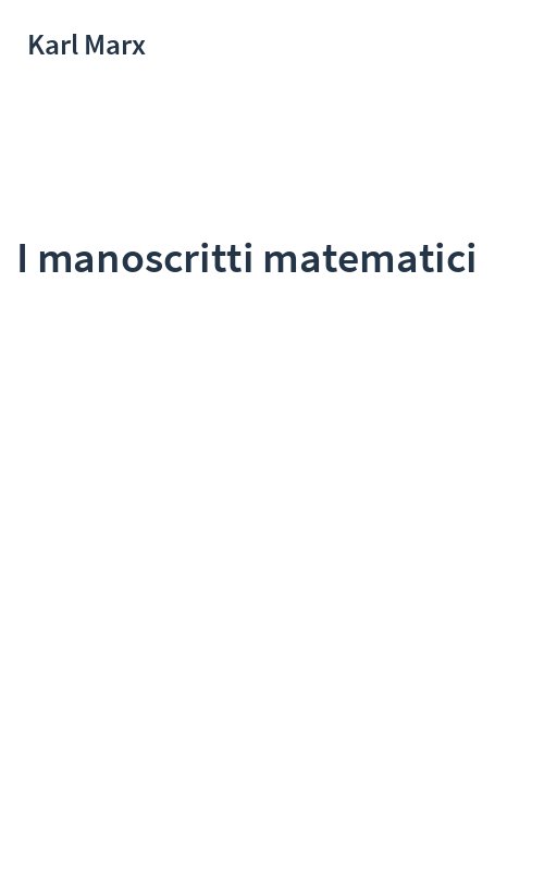 I manoscritti matematici