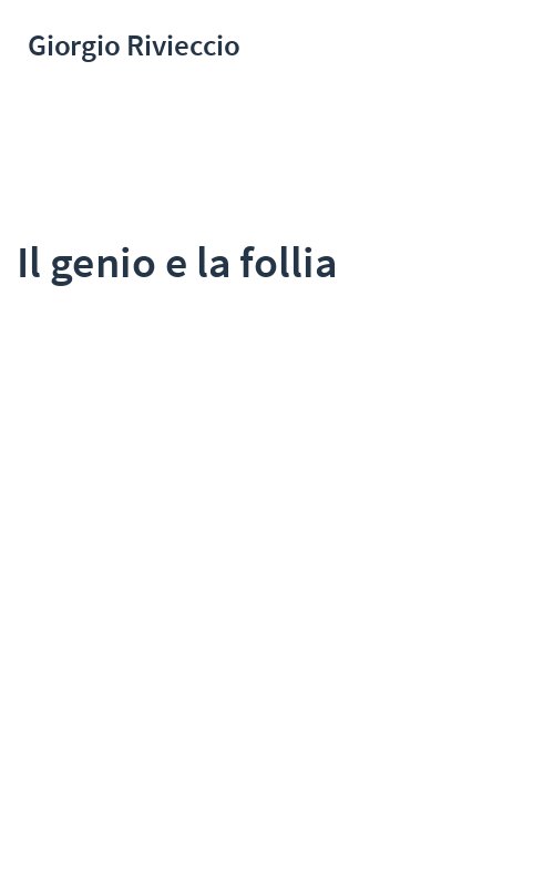 Il genio e la follia