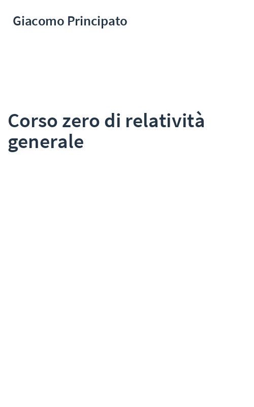 Corso zero di relatività generale